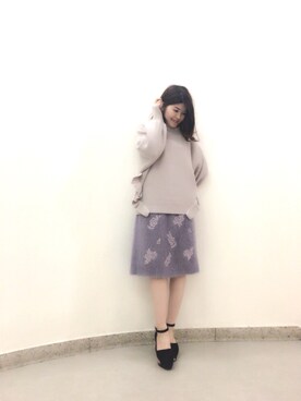 「Supreme.La.La.（シュープリームララ）のアイテム（パンプス）」を使った、Natsumi Sudoさん（レディース・160cm）の秋コーディネート