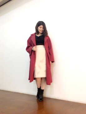 「Supreme.La.La.（シュープリームララ）のアイテム（その他アウター）」を使った、Natsumi Sudoさん（レディース・160cm）の秋コーディネート
