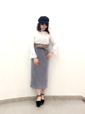 「Supreme.La.La.（シュープリームララ）のアイテム（パンプス）」を使った、Natsumi Sudoさん（レディース・160cm）の秋コーディネート
