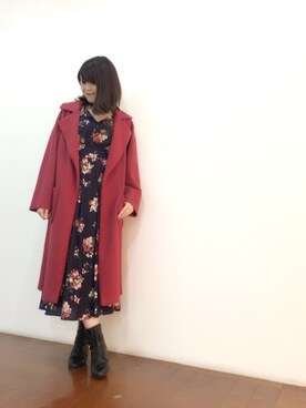 「Supreme.La.La.（シュープリームララ）のアイテム（その他アウター）」を使った、Natsumi Sudoさん（レディース・160cm）の秋コーディネート