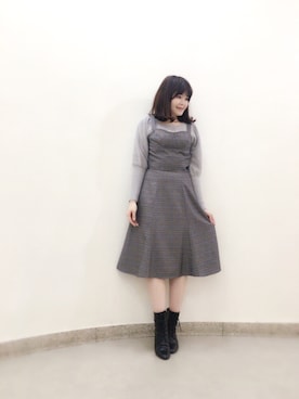 「Supreme.La.La.（シュープリームララ）のアイテム（ワンピース/ドレス）」を使った、Natsumi Sudoさん（レディース・160cm）の秋コーディネート