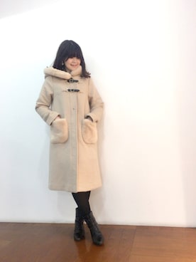 「Supreme.La.La.（シュープリームララ）のアイテム（その他アウター）」を使った、Natsumi Sudoさん（レディース・160cm）の冬コーディネート