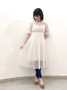 「Supreme.La.La.（シュープリームララ）のアイテム（パンツ）」を使った、Natsumi Sudoさん（レディース・160cm）の冬コーディネート