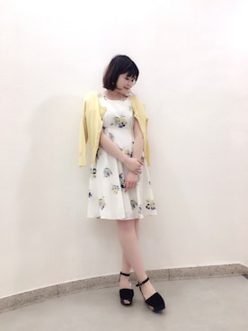 「Supreme.La.La.（シュープリームララ）のアイテム（ワンピース/ドレス）」を使った、Natsumi Sudoさん（レディース・160cm）の冬コーディネート