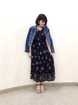 「Supreme.La.La.（シュープリームララ）のアイテム（ワンピース/ドレス）」を使った、Natsumi Sudoさん（レディース・160cm）の冬コーディネート