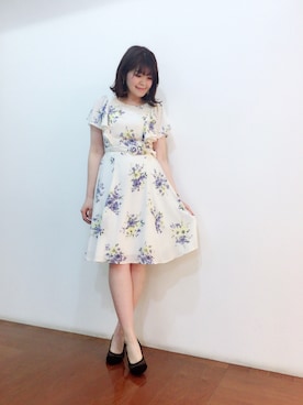 「Supreme.La.La.（シュープリームララ）のアイテム（ワンピース/ドレス）」を使った、Natsumi Sudoさん（レディース・160cm）の春コーディネート