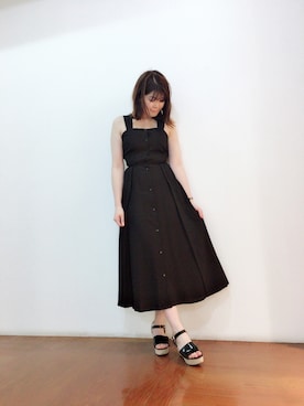「Supreme.La.La.（シュープリームララ）のアイテム（ワンピース/ドレス）」を使った、Natsumi Sudoさん（レディース・160cm）の夏コーディネート