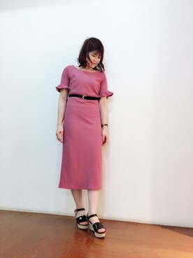 「Supreme.La.La.（シュープリームララ）のアイテム（ワンピース/ドレス）」を使った、Natsumi Sudoさん（レディース・160cm）の夏コーディネート
