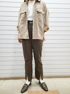 「ビット付きローファー」｜Shoe Fantasyさん（レディース・160cm）の冬コーディネート