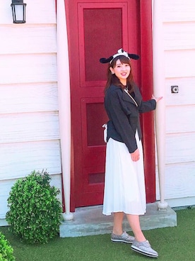 「USJ」｜「アイテム（その他アウター）」を使った、Hikari Takedaさん（レディース・160cm）の春コーディネート