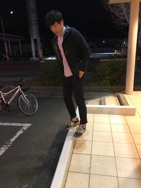 「ATTACHMENT（アタッチメント）のアイテム（ナイロンジャケット）」を使った、コタローさん（メンズ・165cm）の春コーディネート