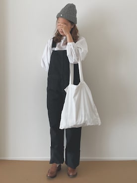 「LENO（リノ）のアイテム（サロペット/オーバーオール）」を使った、ranbo0226さん（レディース・154cm）の春コーディネート