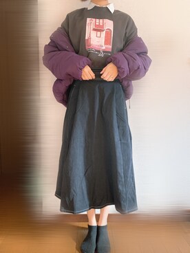 「moca couture（モカクチュール）のアイテム」を使った、yu.さん（レディース・169cm）の冬コーディネート