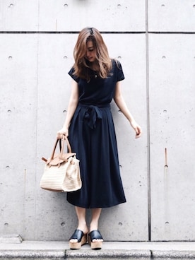 「AZUL ENCANTO」｜「アイテム（サンダル）」を使った、IKUさん（レディース・163cm）の夏コーディネート