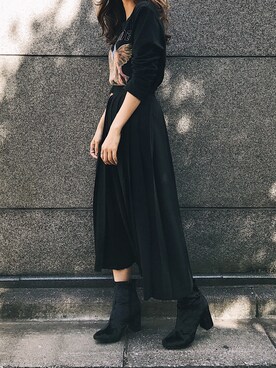 IKUさんの「【mina10月号掲載】プリーツロングスカート」を使ったコーディネート