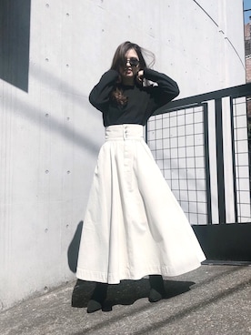 「EBLOA（エブロア）のアイテム」を使った、IKUさん（レディース・163cm）の春コーディネート