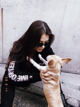 「MOUSSY（マウジー）のMVS SKINNY（デニムパンツ）」を使った、IKUさん（レディース・163cm）の秋コーディネート