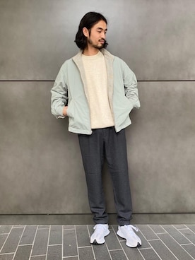 「green label relaxing（グリーンレーベルリラクシング）のアイテム（ブルゾン）」を使った、中村　佳煕さん（メンズ・169cm）の秋コーディネート
