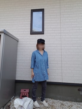 「ワークキャップ」｜「アイテム（スリッポン）」を使った、usaさん（レディース・144cm）の秋コーディネート