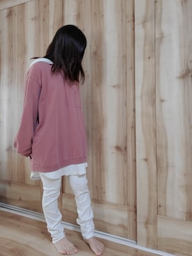 「旦那さんのを借りました」｜usaさん（レディース・144cm）の春コーディネート