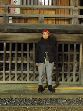 「お正月」｜「アイテム（ニットキャップ/ビーニー）」を使った、Kyohei Shodaさん（メンズ・168cm）の冬コーディネート