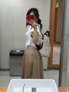 「une autre（ユノートル）のアイテム」を使った、トイレ子さん（レディース・153cm）の夏コーディネート