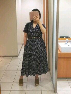 「179/WG（イチナナキュウダブルジー）のアイテム（シャツワンピース）」を使った、トイレ子さん（レディース・153cm）の秋コーディネート