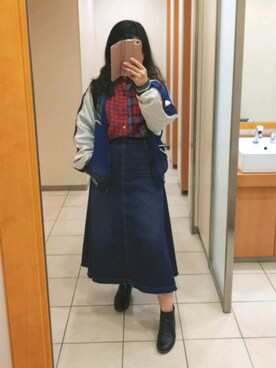 「goa（ゴア）のアイテム（ブルゾン）」を使った、トイレ子さん（レディース・153cm）の秋コーディネート