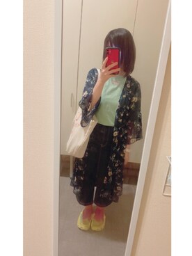 「AIKO（アイコ）のアイテム」を使った、maiko⑅◡̈⑅さん（レディース・153cm）の夏コーディネート