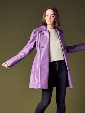 「MARNI（マルニ）のアイテム（ステンカラーコート）」を使った、MLSさん（レディース・178cm）の冬コーディネート