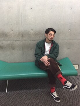 「アイテム（ブルゾン）」を使った、YO〜HEIさん（メンズ・178cm・30代）の冬コーディネート