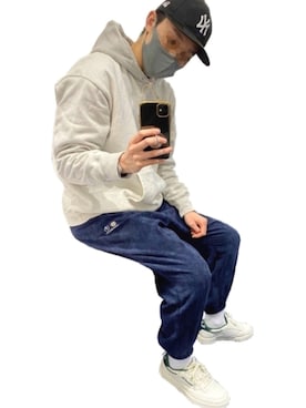 「HOOK（フック）のアイテム（パンツ）」を使った、Pさん（メンズ・177cm）の冬コーディネート