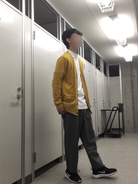 「タケオキクチ(TAKEO KIKUCHI)」｜「アイテム（ニットキャップ/ビーニー）」を使った、おまめさん（メンズ・170cm）の春コーディネート