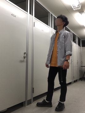 「アイテム（バングル/リストバンド）」を使った、おまめさん（メンズ・170cm・20代）の春コーディネート