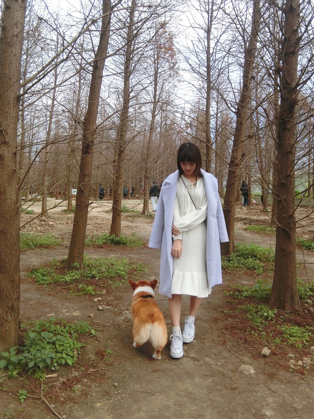 「ootd、Lily Brown、福袋」｜「LILY BROWNのアイテム（ジャケット/アウター、ブルー系）」を使った、Hanaさん（レディース・160cm）の冬コーディネートの1枚目の写真