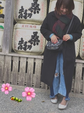 「スナイデル」｜「アイテム（チェスターコート）」を使った、なかだい はなさん（レディース・156cm）の春コーディネート