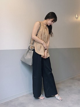 「mimi&roger（ミミアンドロジャー）のアイテム」を使った、chihiroさん（レディース・159cm）の夏コーディネート