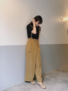 「マスタードイエロー」｜chihiroさん（レディース・159cm）の秋コーディネート