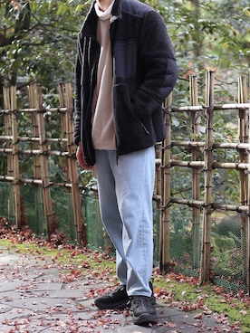 「HOKA（ホカ）のHOKA ONE ONE/ホカ オネ オネ　TOR ULTRA LOW WP/トールウルトラローウォータープルーフ（スニーカー）」を使った、MIKKIさん（メンズ・178cm）の秋コーディネート