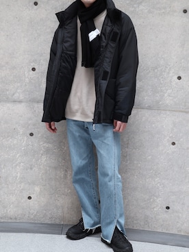 「HOKA（ホカ）のHOKA ONE ONE/ホカ オネ オネ　TOR ULTRA LOW WP/トールウルトラローウォータープルーフ（スニーカー）」を使った、MIKKIさん（メンズ・178cm）の冬コーディネート