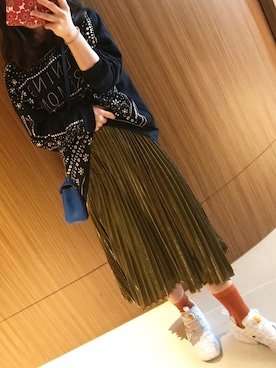 「OPENING CEREMONY（オープニングセレモニー）のアイテム（パーカー）」を使った、joichenさん（レディース・153cm）の春コーディネート