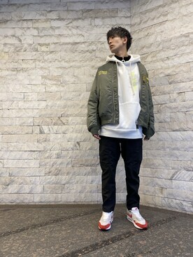 「FACT.（ファクト）のアイテム」を使った、アカマツチアリさん（メンズ・178cm）の冬コーディネート