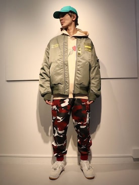 「FACT.（ファクト）のアイテム」を使った、アカマツチアリさん（メンズ・178cm）の冬コーディネート