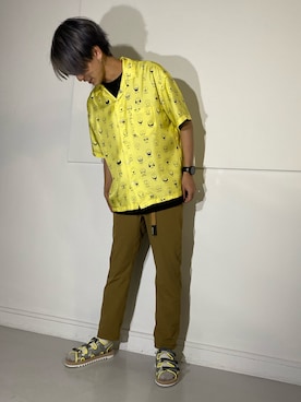 「CLUB PARK（クラブパーク）のアイテム」を使った、アカマツチアリさん（メンズ・178cm）の夏コーディネート