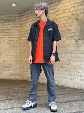 「CLUB PARK（クラブパーク）のアイテム」を使った、アカマツチアリさん（メンズ・178cm）の夏コーディネート