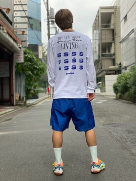 「CLUB PARK（クラブパーク）のアイテム」を使った、アカマツチアリさん（メンズ・178cm）の夏コーディネート