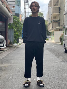 「CLUB PARK（クラブパーク）のアイテム」を使った、アカマツチアリさん（メンズ・178cm）の夏コーディネート