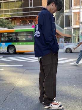 「CLUB PARK（クラブパーク）のアイテム」を使った、アカマツチアリさん（メンズ・178cm）の夏コーディネート