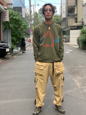 「CLUB PARK（クラブパーク）のアイテム」を使った、アカマツチアリさん（メンズ・178cm）の秋コーディネート