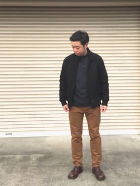 「アイテム（ブルゾン）」を使った、ZA@ROさん（メンズ・168cm・30代）の冬コーディネート